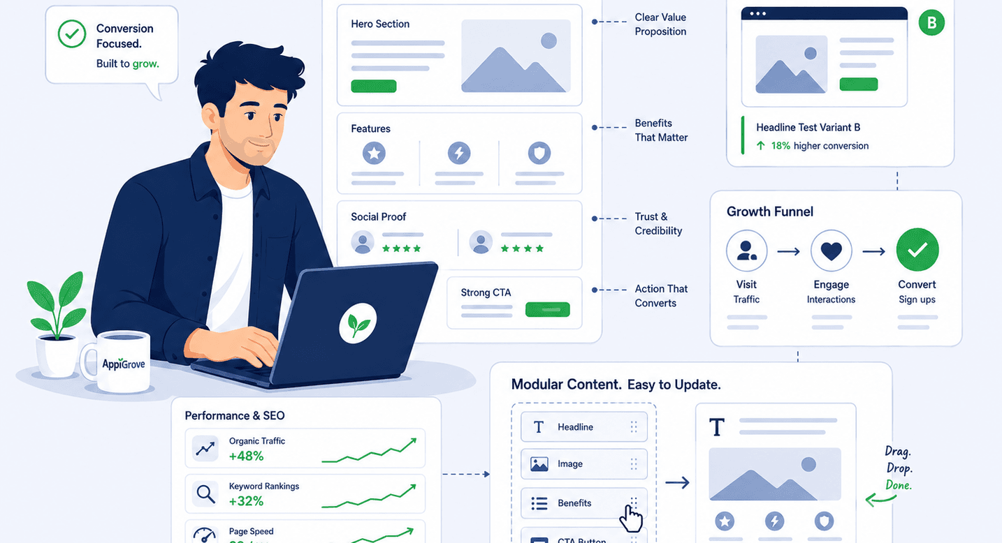 Growth Website Development illustration