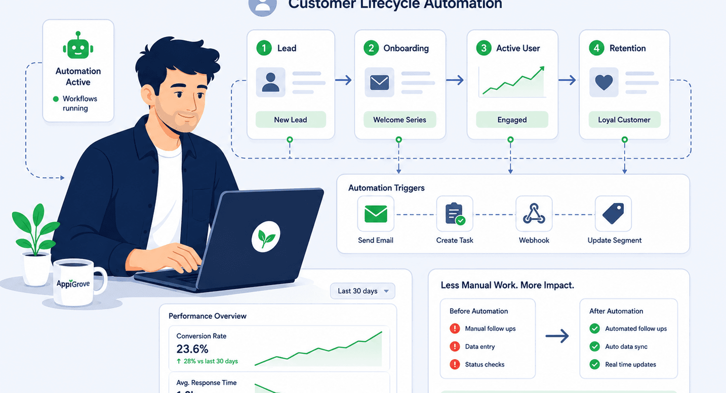 Lifecycle & CRM Automation illustration