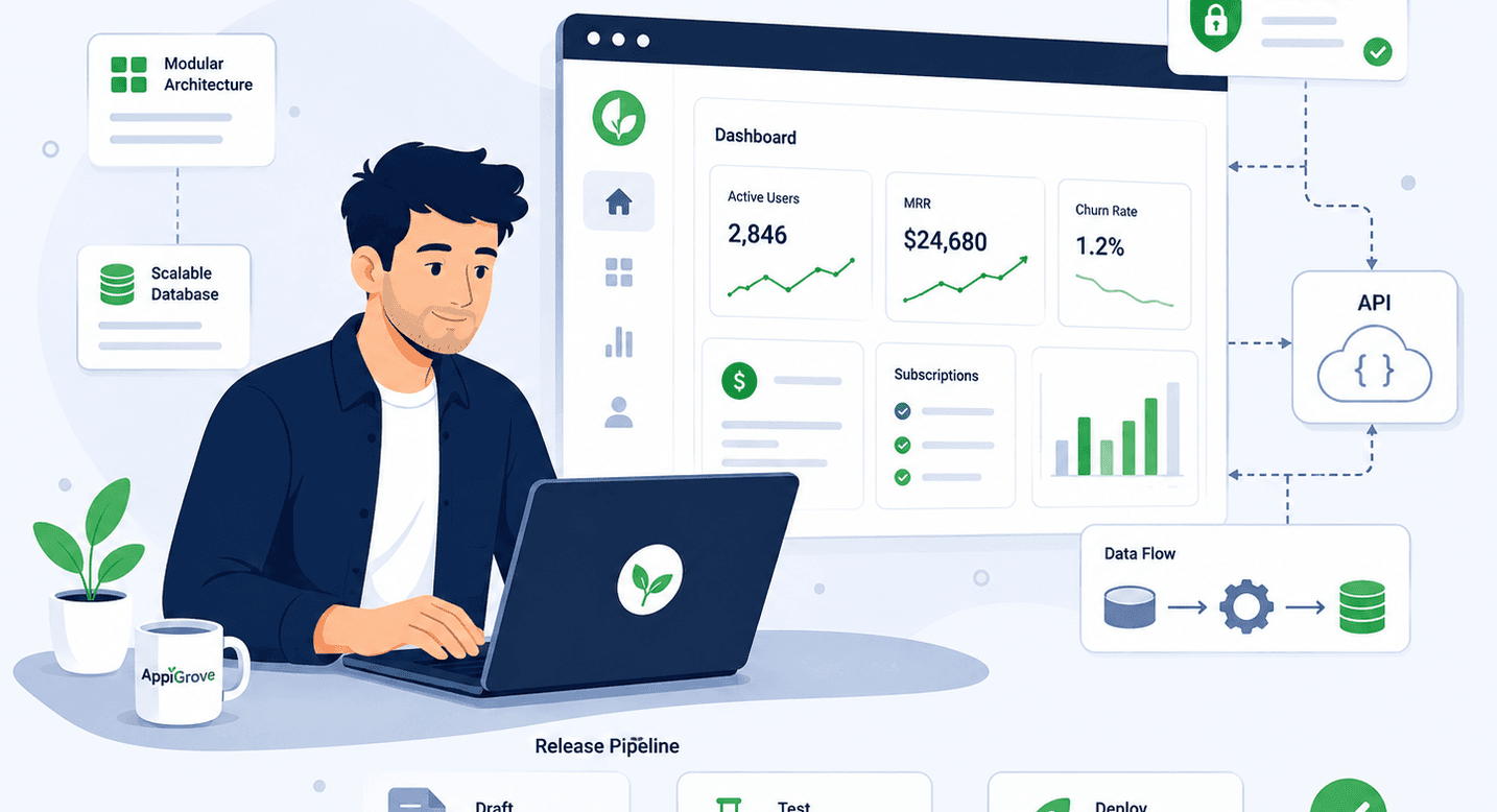 SaaS App Development illustration