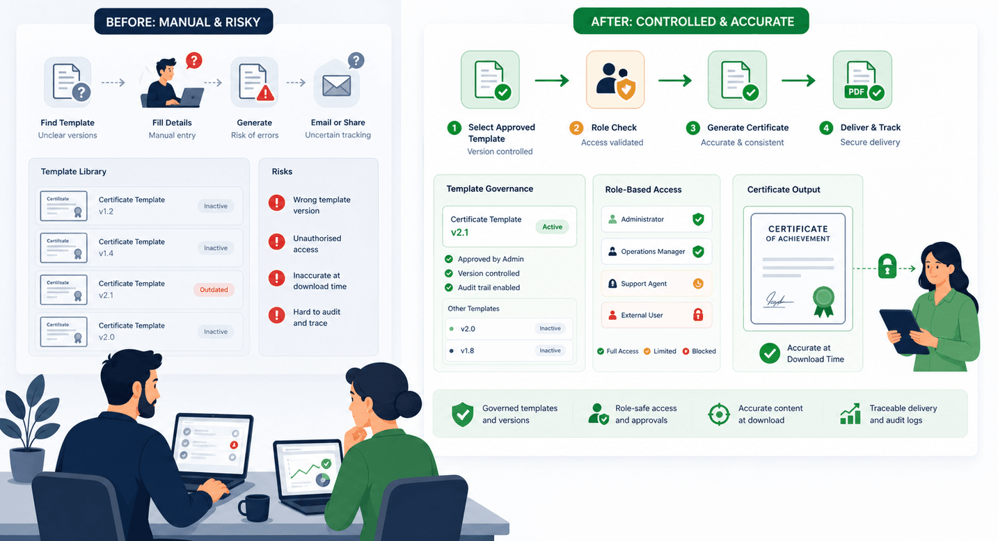 Building a Certificate Workflow That Stays Accurate at Download Time cover image
