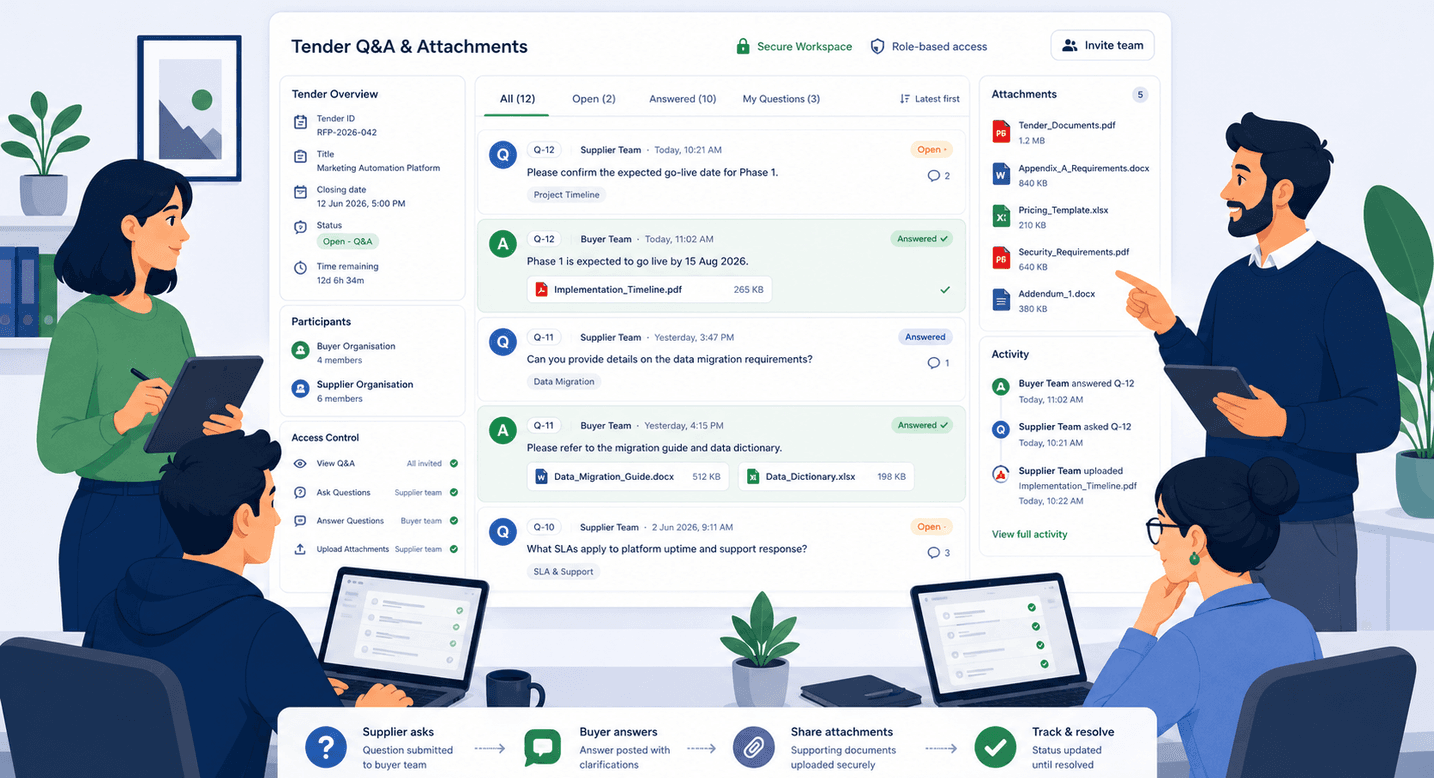 Turning Tender Questions Into a Structured Two-Way Workflow cover image