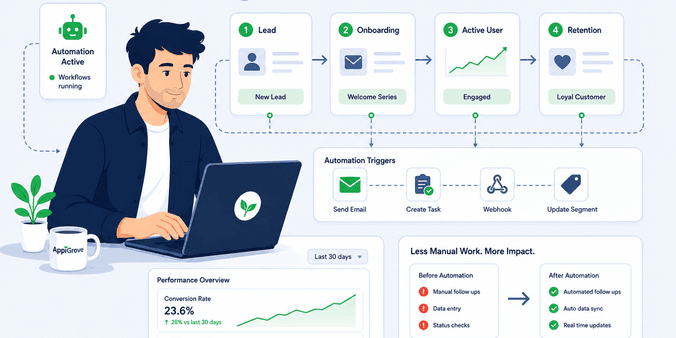 Lifecycle & CRM Automation illustration