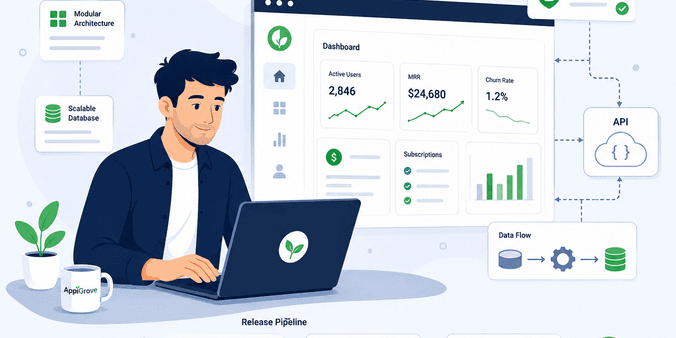 SaaS App Development illustration