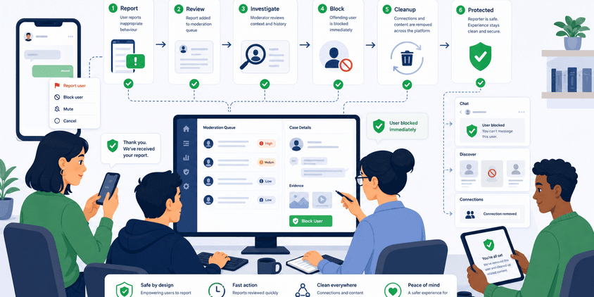 Designing a Safer Report-and-Block Flow Across Chat and Discovery cover image